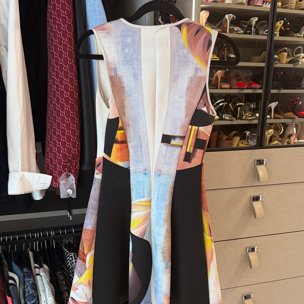 Clover Canyon Asymmetrical Dress in Multicolor Abstract - Picture 4 of 5